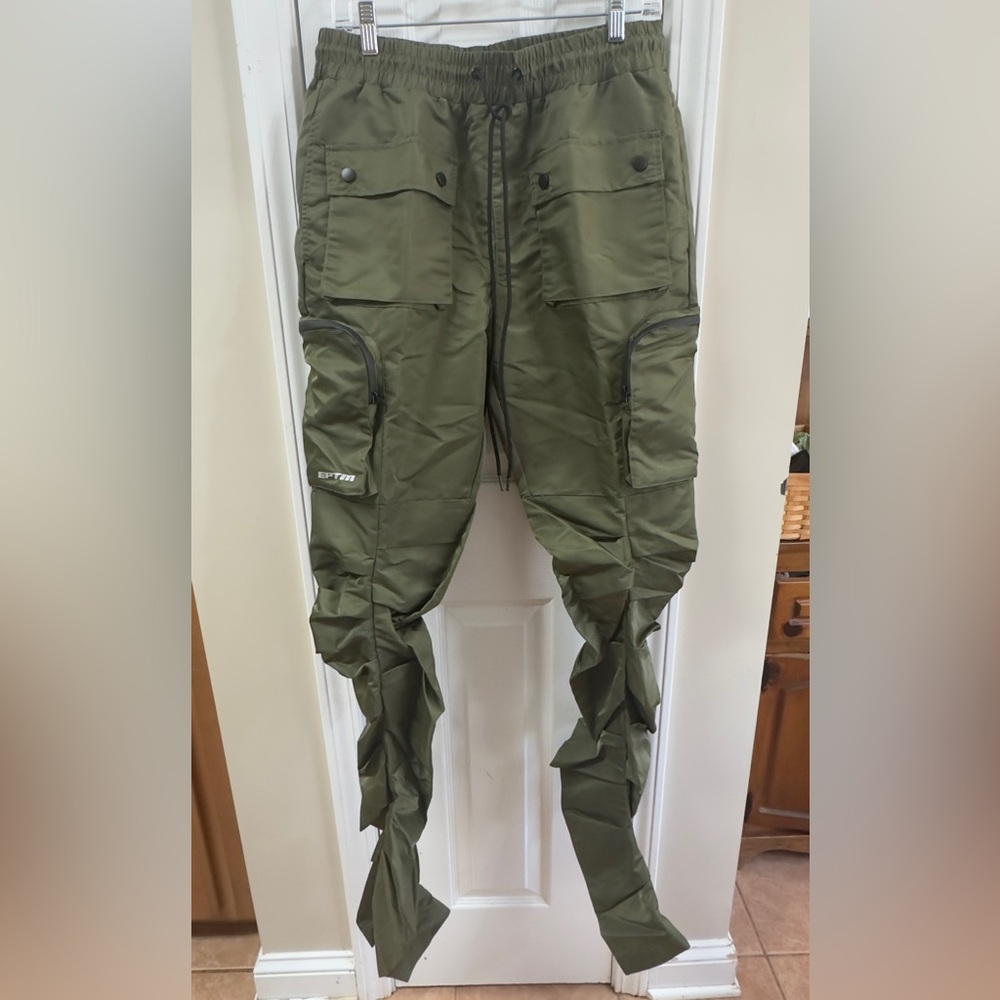 EPTM: STACKED PANTS  green (olive) 32/M (mix7)